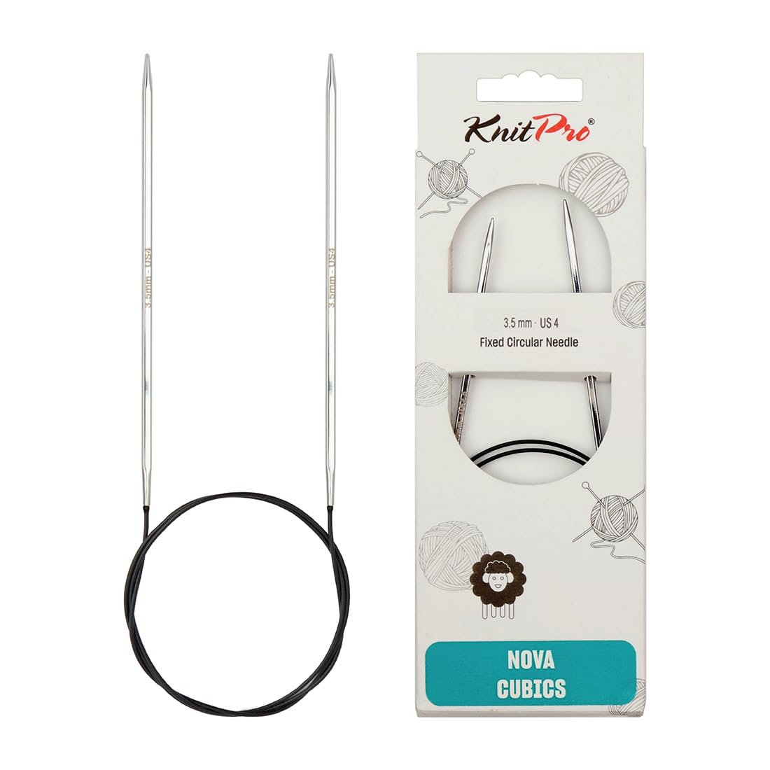 KnitPro Nova Cubics Fixed Circular Needles 47" (120cm) | 3.50mm