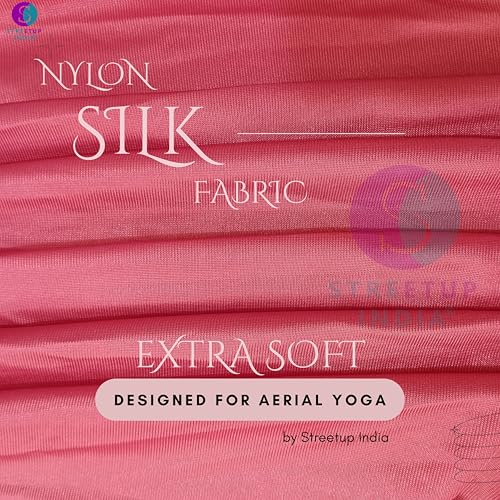 Image of Streetup India Silk Fabric Pro Aerial Swing /Yoga Hammock | 6 x 2.6 Mtrs Long Fabric | with Complete Kit