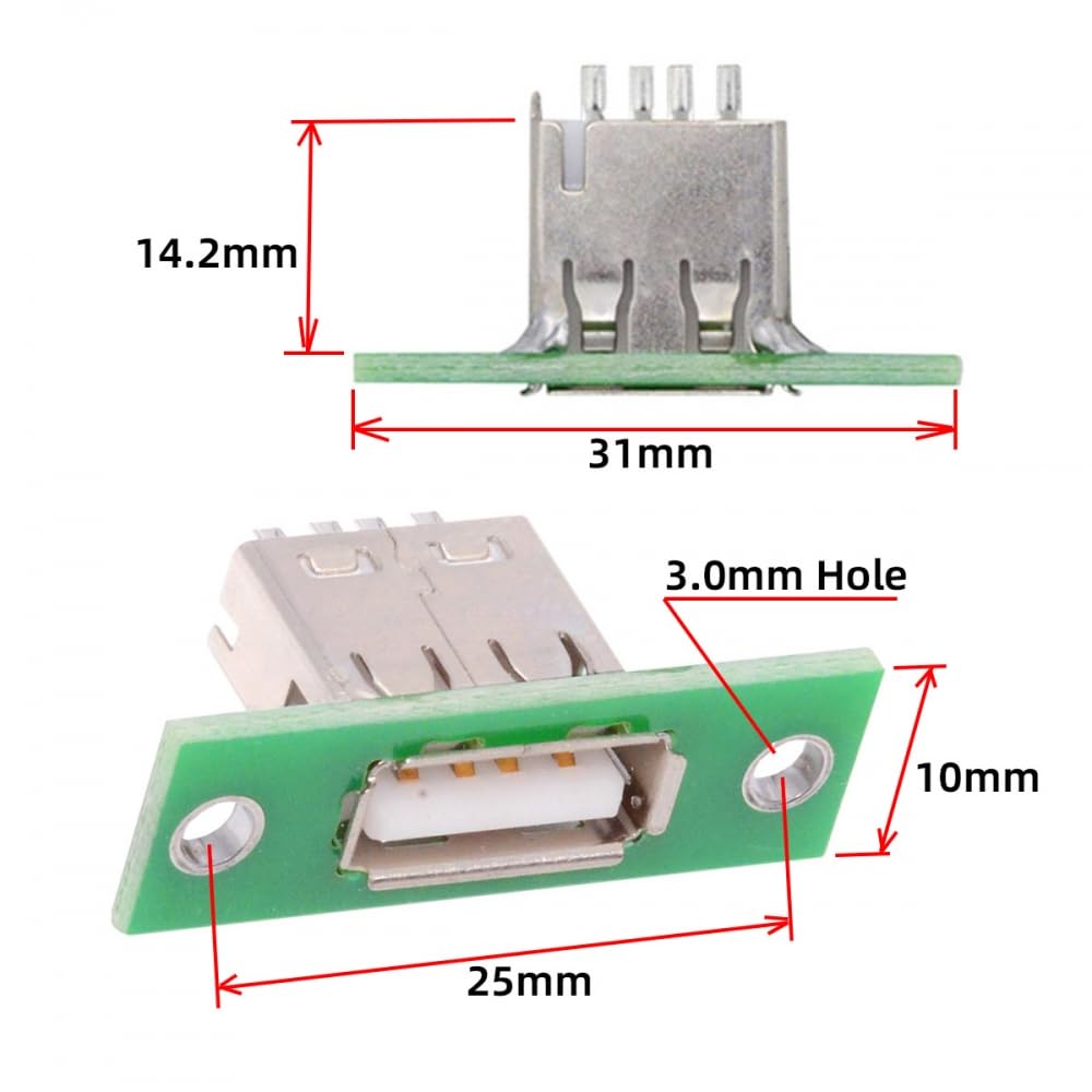 100 set-10 set Tipo A Maschio Femmina USB 4 Pin Presa di