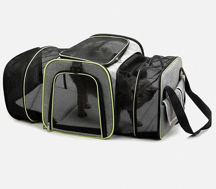 SQRTPGD Cat Carrier, TSA Airline Approved Large Pet Carrier Bag for Small Medium Cats Dogs and Animals, 2 Sides Expandable Soft…