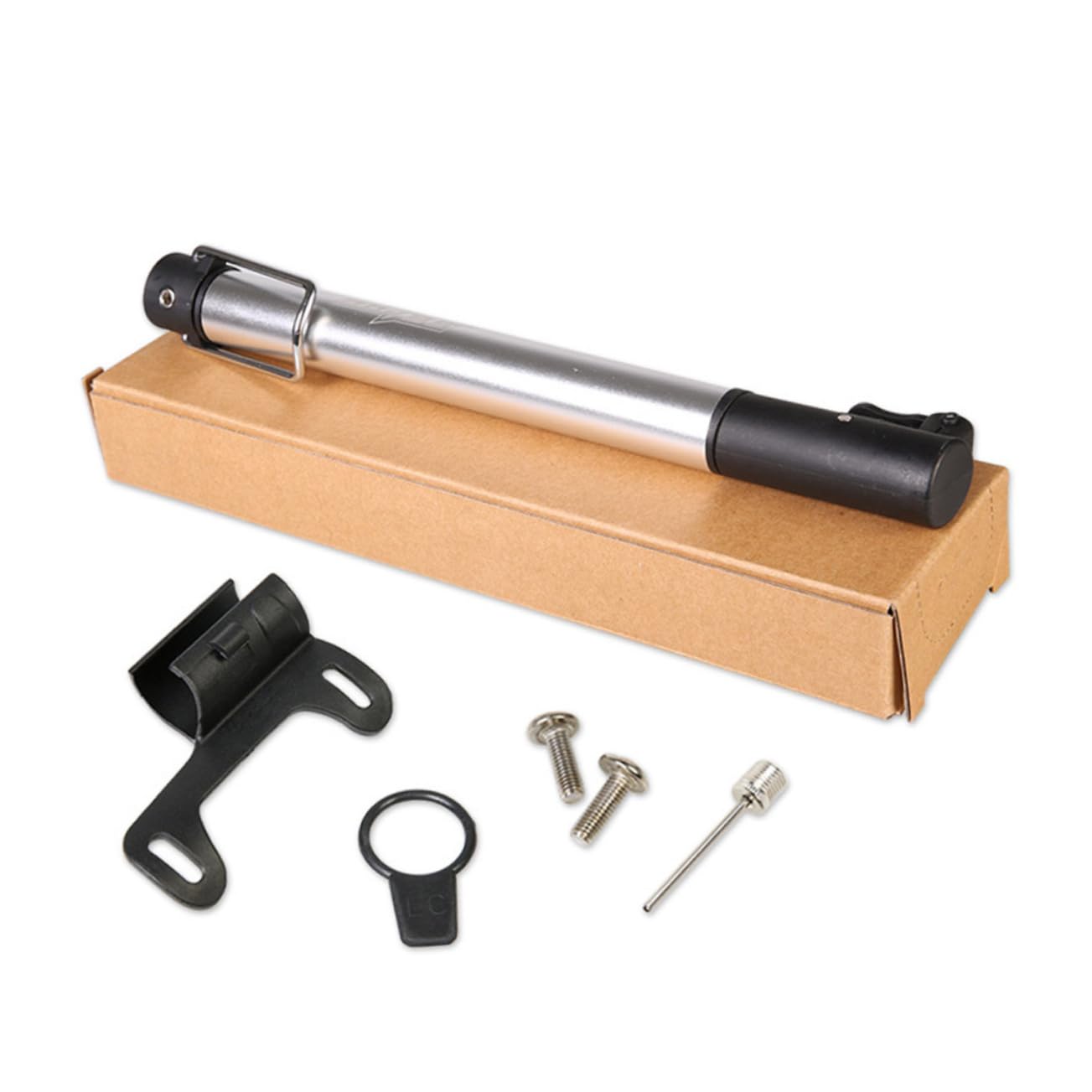 NAMOARLY Small Bike Pump Portable Tire Inflator Clip Floor Pump for Bikes Motorcycles Balls