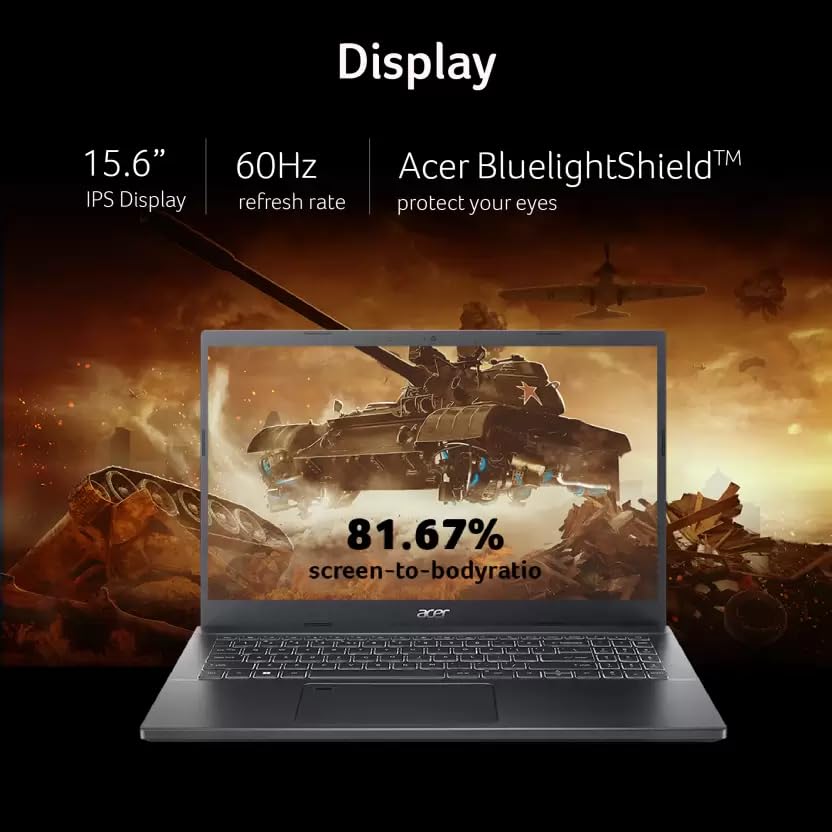 Image of acer Aspire 7 (2023) Intel Core i5 12th Gen 12450H - (16 GB /512 GB SSD /Windows 11 Home /4 GB Graphics /NVIDIA GeForce GTX 1650 /60 Hz) A715-76G Gaming Laptop (15.6 Inch, Charcoal Black, 2.1 Kg)