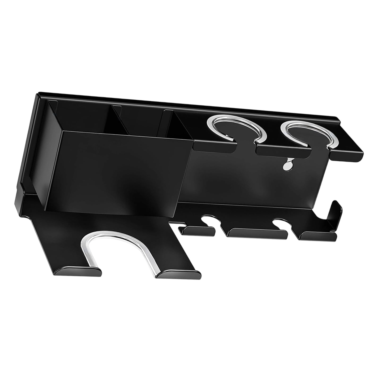 Materiales de Acero Carbono Colgador y Estante de Doble función Acabado Inoxidable para Styli Portaherramientas para Cabello Profesional Estante Multifuncional para secador de