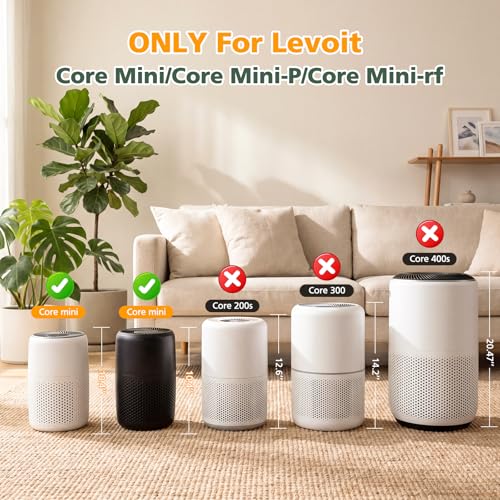Image of Core Mini Replacement Filter Compatible With LEVOIT Core Mini-P Air Purifier, 3-IN-1 Efficient Air Filter, Core Mini-RF Filter With 10 Pack Aroma Pads, 3-Pack