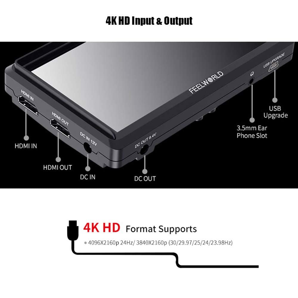 Amazon.com: FEELWORLD FW568 5.5 Inch 4K DSLR Camera Field Monitor
