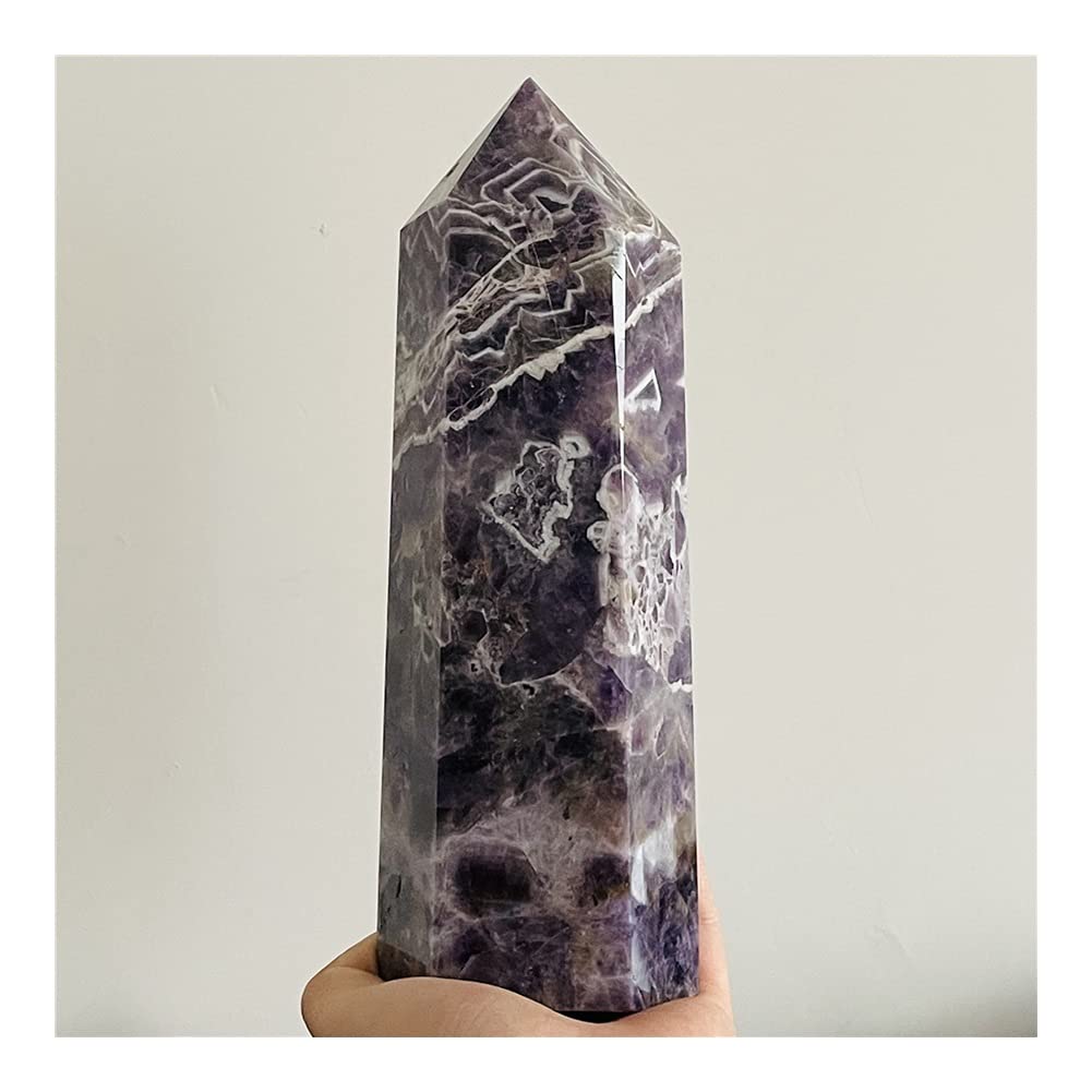 Salud y hogar 100% SUEÑO Natural AMORTHIST Crystal Wand Punto CANACIÓN DE LA CARACIÓN DE LA Decoración del hogar (Size : 900-1000g)