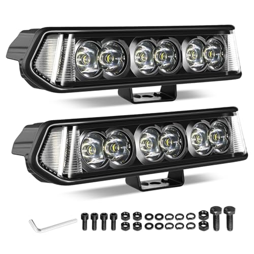 7 Inch CREE LED Light Bar, Niking Auto 2Pcs Side Shooter LED Pods Off Road Driving Lights Spot Flood Combo Work Light Bumper Lights for Trucks ATV UTV SUV Pickup Tractor Boat