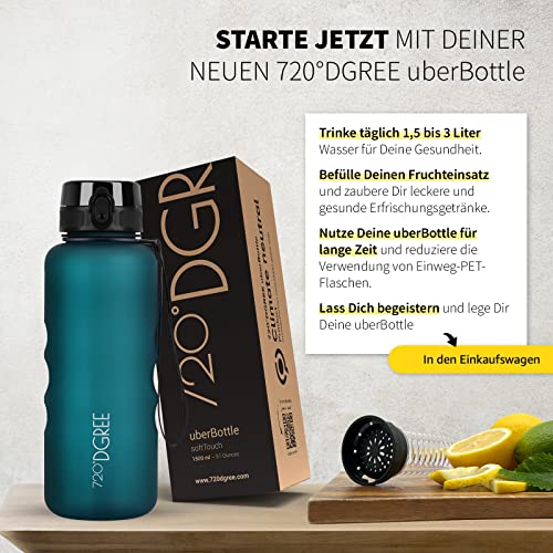 720°DGREE Trinkflasche “uberBottle“ softTouch +Früchtebehälter - 1,5L - BPA-Frei - Wasserflasche für Sport, Fitness… - Image 6