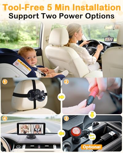 Baby Monitor with Two Cameras and Large Screen