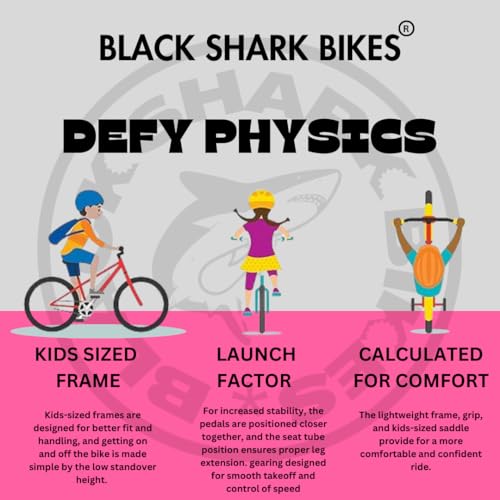 Image of BLACK SHARK Aqua Bikes for Kids Bike Brake | Bicycle for Boys & Girls | Frame | 90% Pre-Assembled |