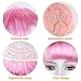 PLULON Pink Short Bob Wig and Sunglass Set, Neon Short Bob Wig Sunglass Pack Costume Colorful Cosplay Wig Hairpieces for Bachelorette Neon Party Favors, Halloween Decorations