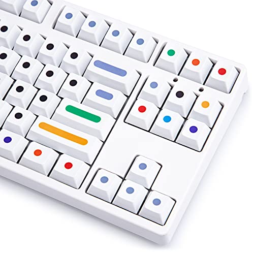 Pbt keycap cherry profile 129 keys dye sublimation ansi…