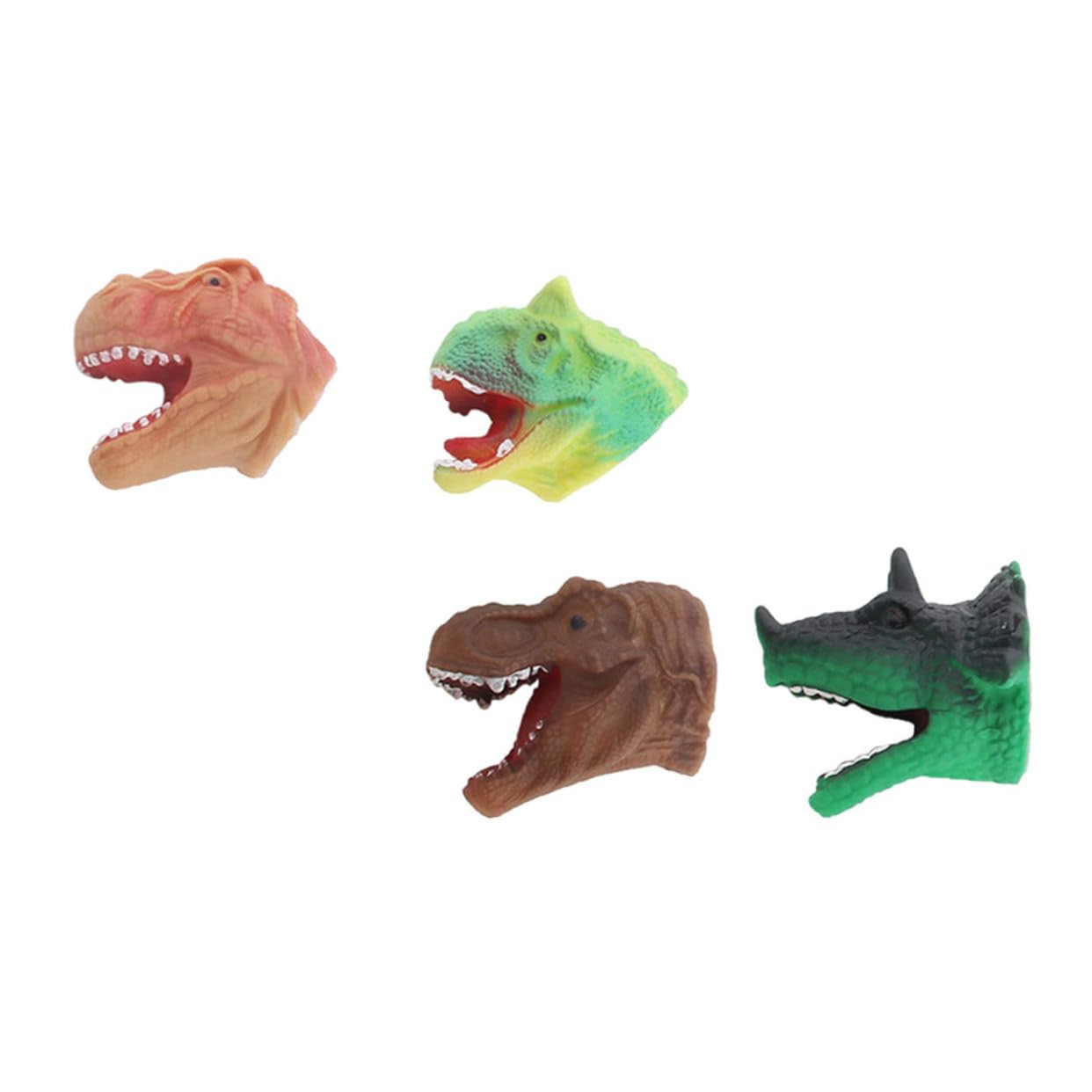 CIYODO 4 Piezas Marioneta De Mano De Dinosaurio Marioneta Tiranosaurio Marioneta De Mano para Contar Historias Marionetas De Dedo para Niños Juguete De Dedo Dino El Plastico