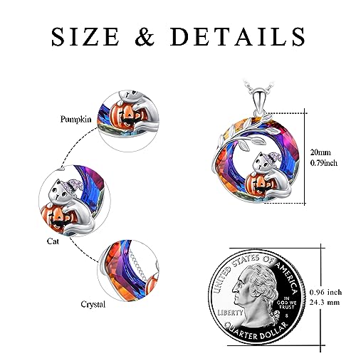 TRISHULA Animal Necklace for Women 925 Sterling Silver Hummingbird/Dove/Mermaid/Dolphin/Fox/Cat Pendant Necklaces Jewelry for Wife Friends Best Gift for Birthday Christmas3