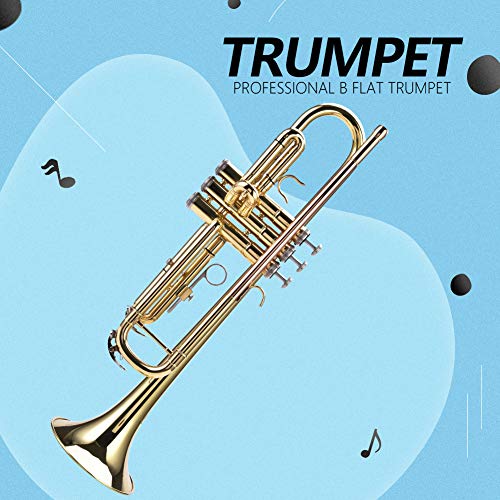 Conjunto de instrumentos de trompete padrão Bb de latão dourado, várias cores, Lade Profissional Bb