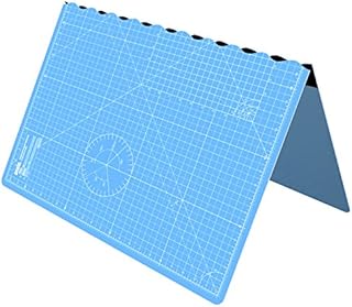ANSIO Craft Cutting mat A1 Self Healing Foldable Cutting Mat - Quilting, Sewing, Scrapbooking, Fabric & Papercraft - Imperial 34 Inch x 22.5 Inch - Sky Blue