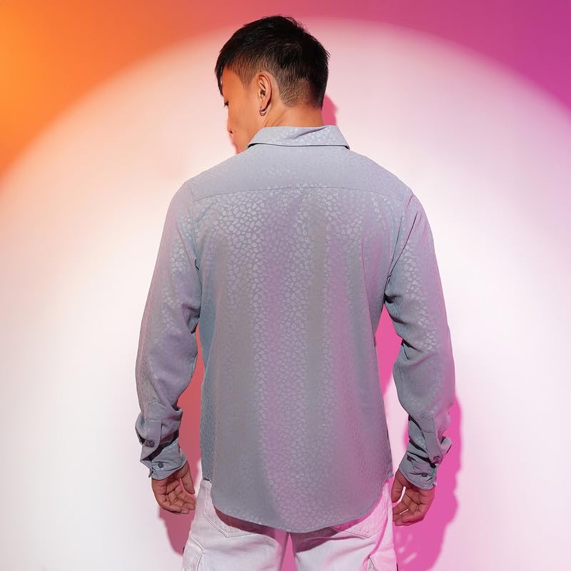 Image of CAHOOT Men's Solid Utility Shirt | Casual Wear | Spread Collar | Long Sleeve | Button Closure | Shirt Crafted with Comfort Fit for Everyday Wear