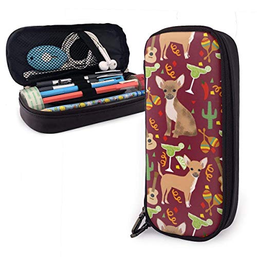 Preisvergleich Produktbild Bleistiftbeutel,Federtasche,Bleistift Aufbewahrungstasche,Schüler Pencil Case,Stiftmäppchen,Schreibwaren Veranstalter,Studenten Mäppchen,Chihuahua Fiesta