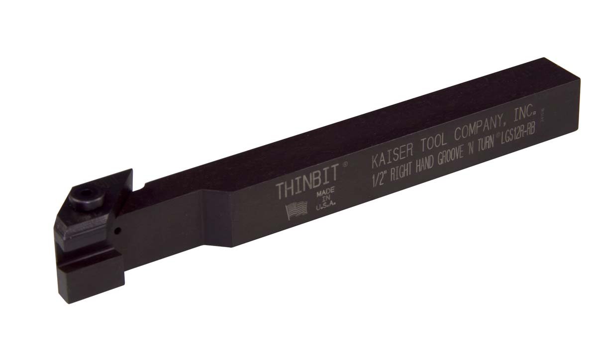 THINBIT LGS12R 1/2 inch, Right Hand Orientation, Straight toolholder. Use with Grooving, face Grooving, Threading and Parting Inserts.