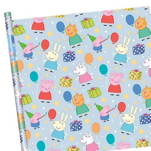 Unique Peppa Pig Paper Gift Wrap - 30 x 5 ft. (1 Count) | Premium Roll Vibrant Design Perfect for Parties & Kids Birthdays