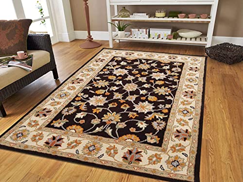 Image of Carpet Mahal Export Quality Handmade Tuffted Pure Woollen Carpet for Hall Living Room Bedroom Size 10 x 13 feet (300X390 Cm) Color-Multi