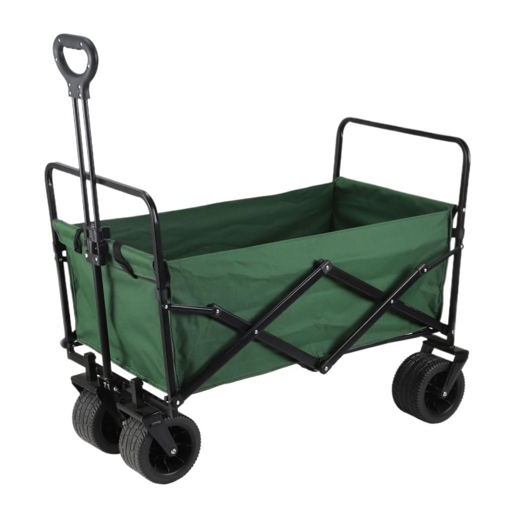 vrfvsdasAAS camping cart， Trolley Fishing Outdoor Folding Grocery Shopping Express Four-wheel Trailer Cart