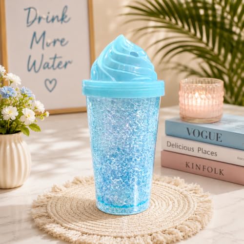 Image of Jelly Sipper Cup with Straw | 500ml BPA-Free Reusable Glitter Drinking Tumbler | Leakproof Water Bottle