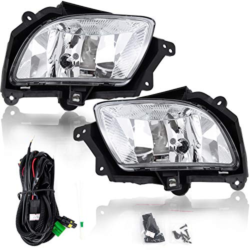 RP Remarkable Power, Fits for 2009 2010 Sonata Clear Fog Lights Driving Bumper Lamps Pair+Switch FL7156