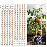 12" Electroculture Plant Stakes,10 Pack Copper Garden Stakes, Long Electroculture Copper Coil Antennas for Growing Vegetable Garden Plants Support High-Yield, Eco-Friendly