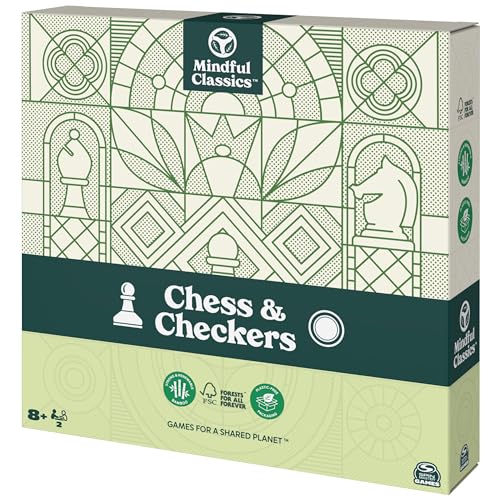 Juego de Mesa Ajedrez y Damas con Caja de Bambú miniatura 7