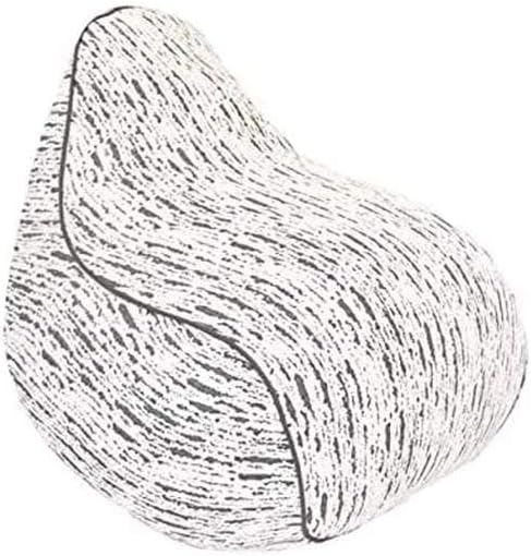 Luxe Lounger Small Bean Bag Lounge Chair for Adults, Kids and Teens, Soft, Plush, Comfy, Sensory, Gaming Beanbag, Washable Cover, White