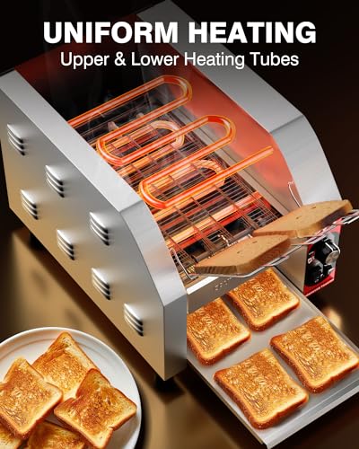 PYY-Commercial-Conveyor-Toaster-400-SlicesHour-Electric-Industrial-Belt-Toasters-Oven-Heavy-Duty-Stainless-Steel-Tostadora-Transportadora-for-Bun-Bagel-Bread-Waffle-Restaurant-Buffet-Catering-1800W
