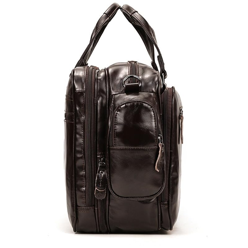 Leather Briefcase for Men Men's Briefcase Large Capacity Business Oversized Computer Bag Leather Handbag Cowhide Multi-purpose Travel Bag3