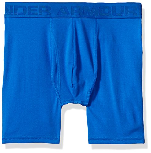 Under Armour Men's Threadborne Natural 6 Boxerjock, Mediterranean (437)/Canoe Blue, Large