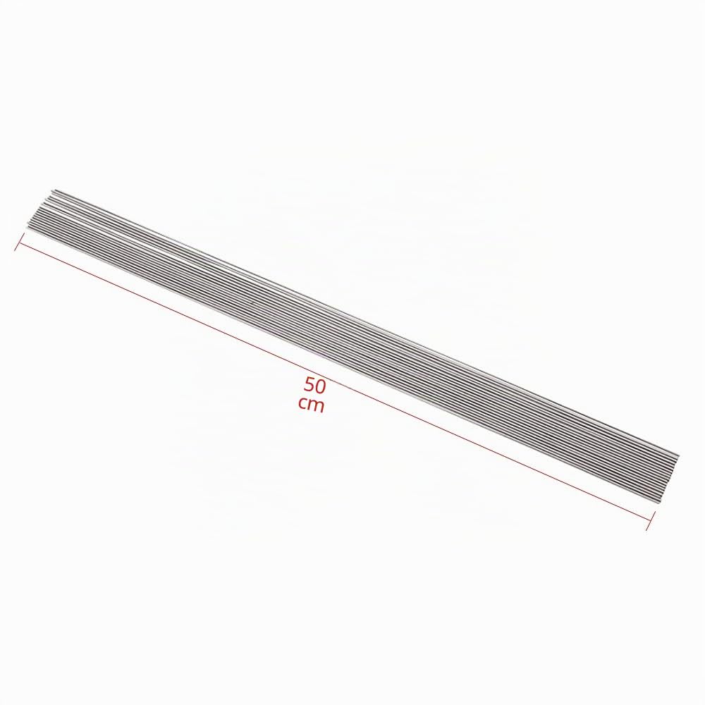 MBLUE 20 Stück 50 cm Edelstahl-Federdraht, harter Draht, gerader Draht, Federstahldraht (20Stück 0,8 mm)