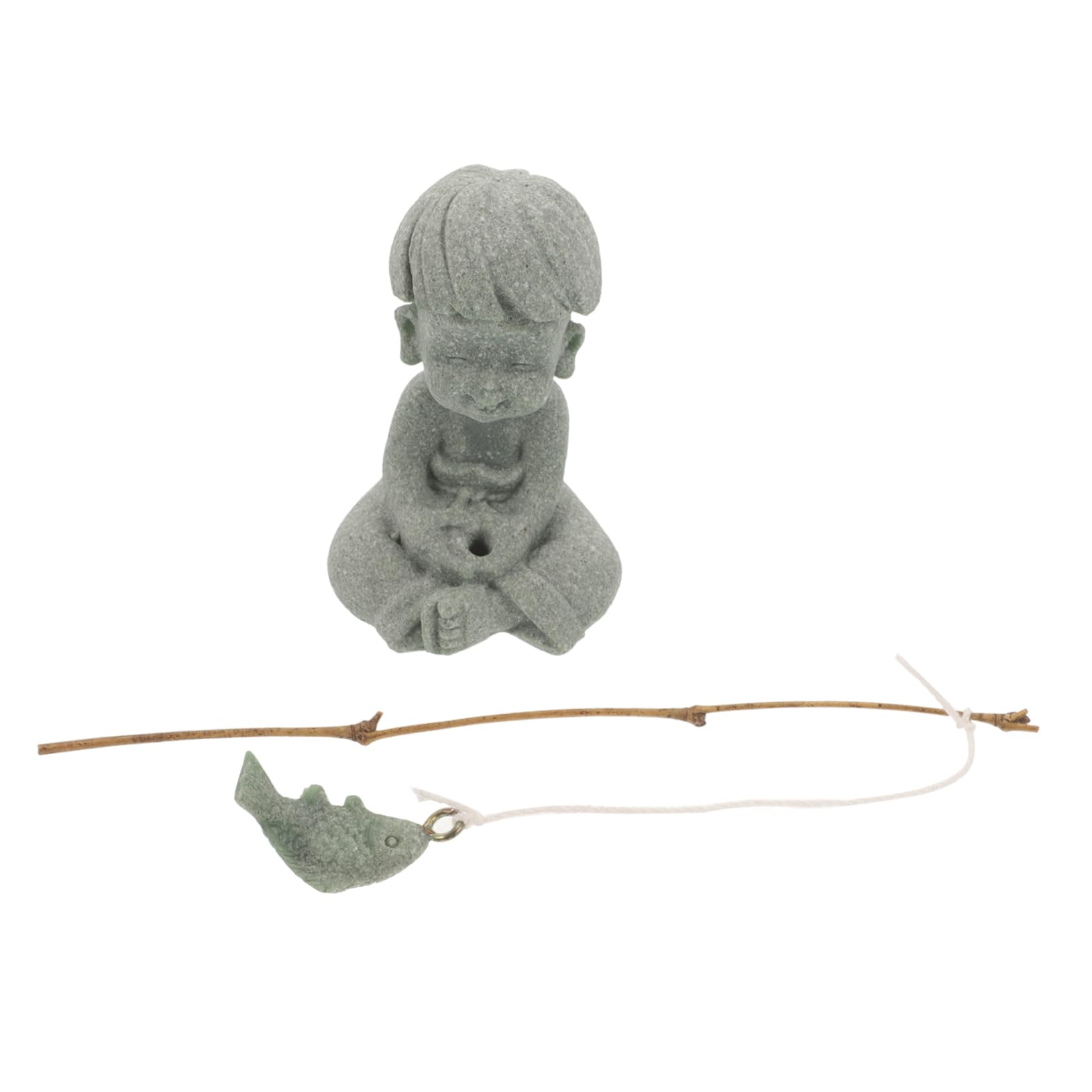 ULTECHNOVO 5 Pièces Ornements De Pêche pour Enfants Décoration De Nage De Poisson Créatures Décorations D'aquarium Faux De Plein Air Accessoires Petit Décor De Pêcheur Grès