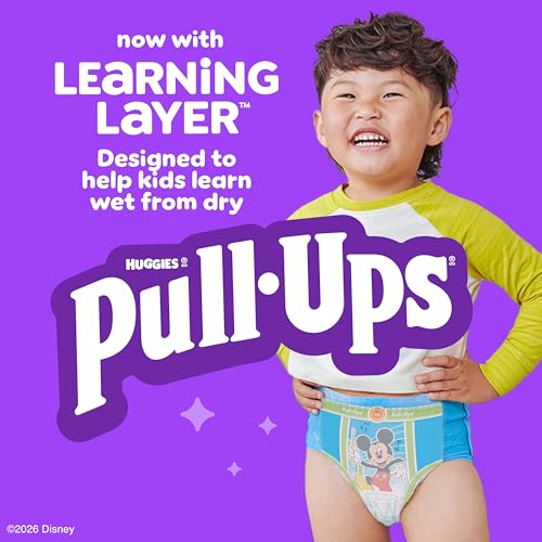 Pull-Ups for Boys + Natural Care Sensitive Wipes Bundle: Pull-Ups Training Pants, Size 2T-3T (16-34 lbs), 124 Count (4 Packs of 31) & Huggies Natural Care Sensitive Baby Wipes, 12 Packs, 768 Count - image 2