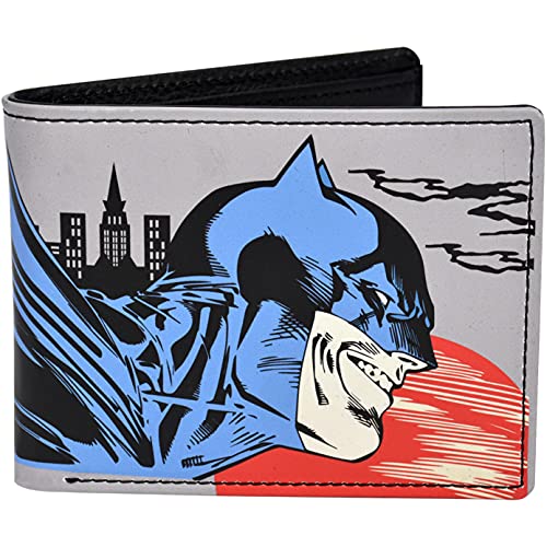 Concept One DC Comics Batman Carteira dobrável em um estojo decorativo de estanho, multi