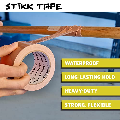 Image of STIKK Duct Tape - Yellow Duck Tape - 3 inch x 25 Yards - Heavy Duty Tape for Repairs, Household Projects - for Commercial HVAC and Construction - Effective Heavy Duty Waterproof Duct Tape
