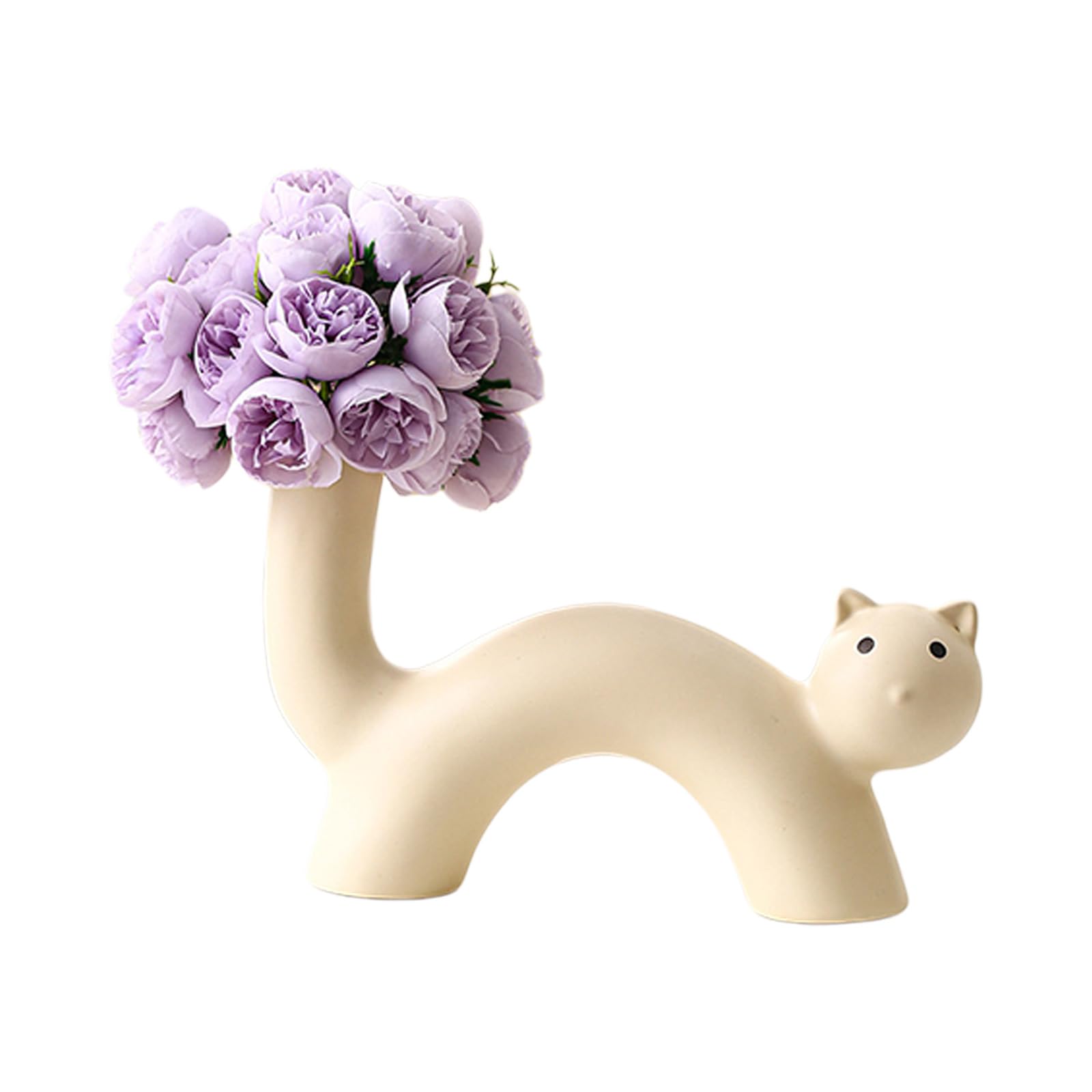Cats Decors Decorative Flower Vases Vase Table Centerpieces Ceramic Buds Vase for Home Decors Cats Lovers Ceramic Buds Vases