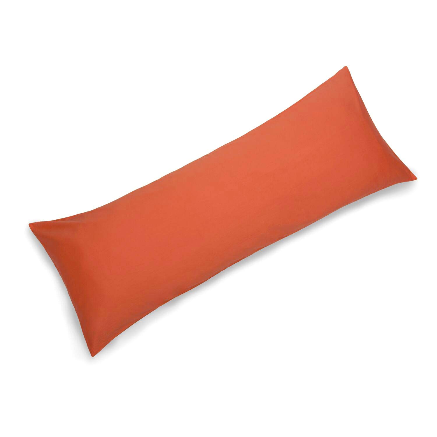 YAROO 21x60 Body Pillow Cover,Body Pillow Case,Long Pillow Case -Envelope Closure,400 Thread Count,100% Cotton,Only Cover No Insert,Body Pillowcase-Orange