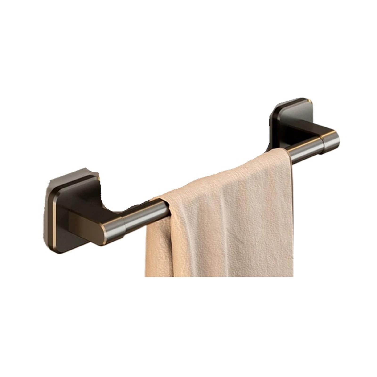 Towel Holder Towel Holder Bathroom Slipper Rack Holder Without Drilling Wall Mounted Towel Shelf Towel Bar Kitchen Bathroom Accessories(Black-30CM)