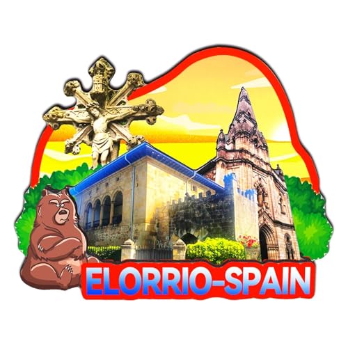 Orlaybar Elorrio Vizcaya España Imán decorativo 3D para nevera, ciudad, viajes, recuerdo, turista, hecho a mano, para decoración del hogar, 3575