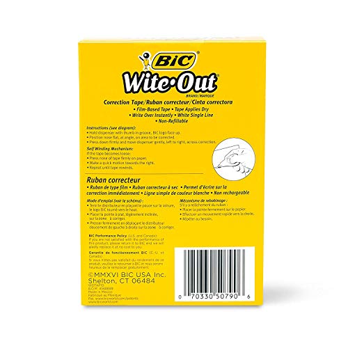 Image of BIC Wite-Out Brand EZ Correct Correction Tape, White, 35 Count Total (35 Count Total)