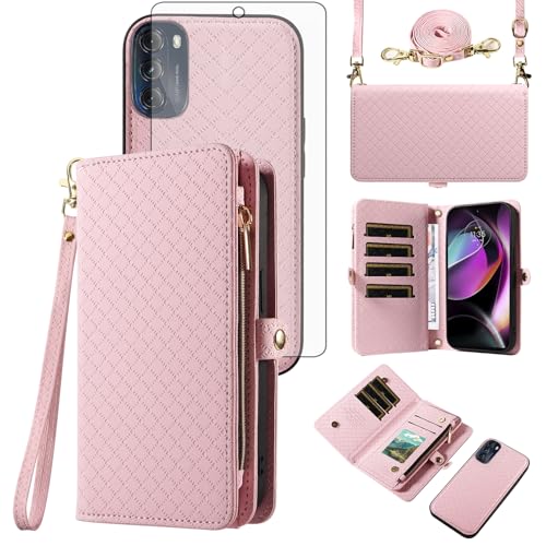 Housse Moto G 5G 2022 protection écran verre et porte-cartes portefeuille