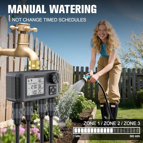 Contrôleur d'arrosage extérieur programmable en laiton pour éviter le gaspillage d'eau