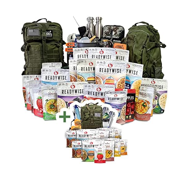 Family Comfort 72 Emergency Survival Kit/Backpack – 72 Hour for 2 People – Disaster Preparedness – Delicious ReadyWise Food, Gear, Lighting, First Aid, Tools & More - Sirius Survival