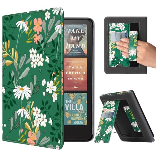 Image of CoBak Stand Case for 7 inch Kindle Paperwhite 12th Gen 2024 and Kindle Colorsoft with Hand Strap - Compatible with iPhone MagSafe, for Samsung /Belkin /Anker Wireless Charging Pads, Durable, Auto Sleep Wake