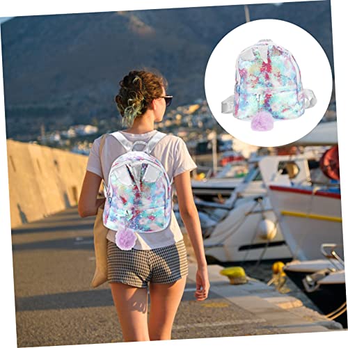 1pc Sequined Backpack for Boys and Girls Storage Bag Capacity Separate Compartments for School Outdoor Use Pu and Materials3