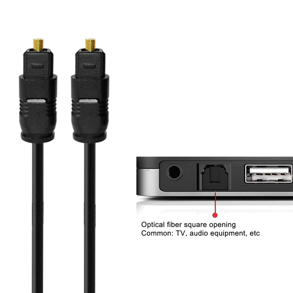 Lot de 2 câbles audio numériques en fibre optique absorbant les chocs pour TV, cinéma, barre de son, cordon de 20 m